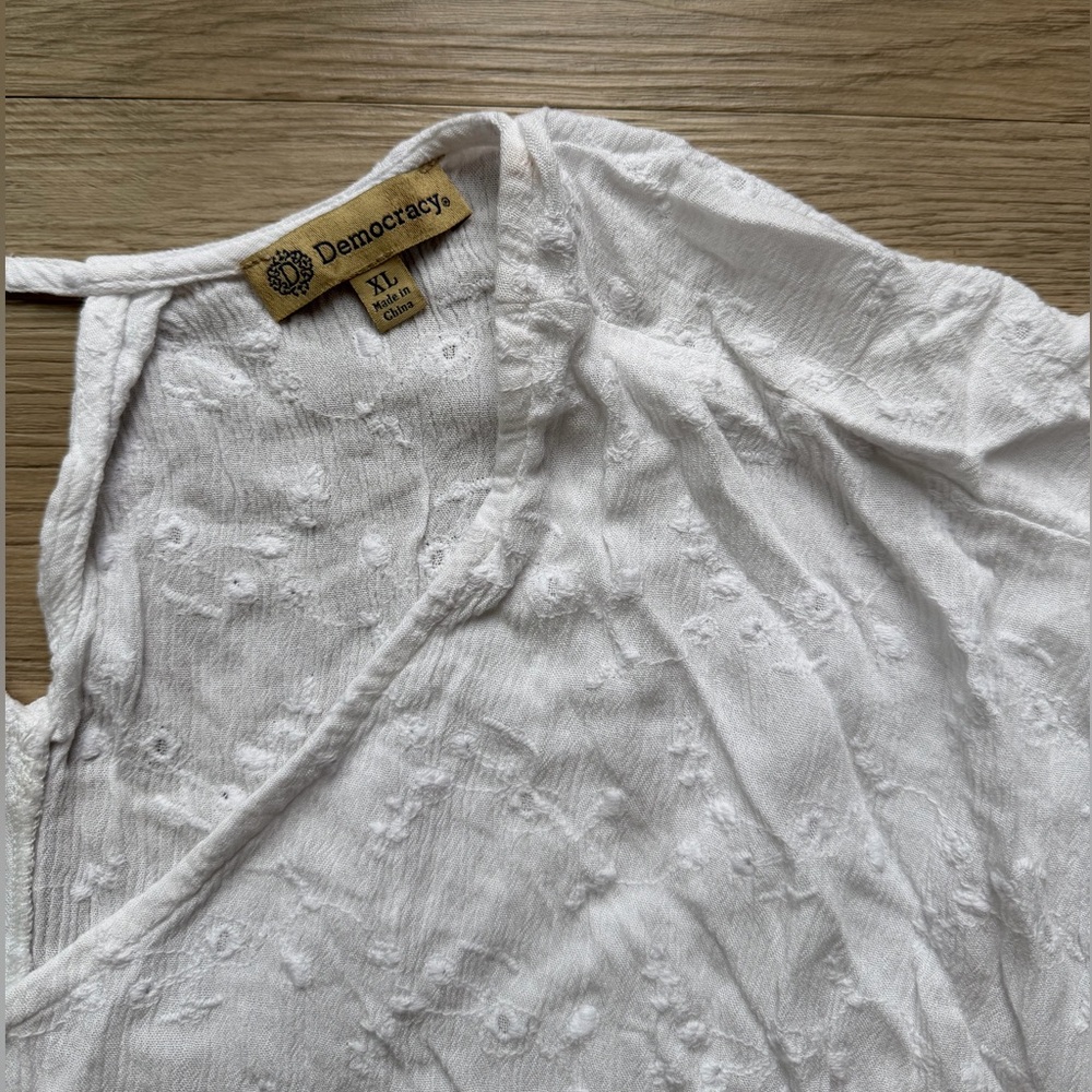 Democracy Textured White Top
